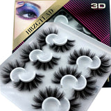 Six pairs natural false eyelashes 3D mink eyelash extension