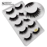5 pairs natural long lashes mink eyelashes 3D