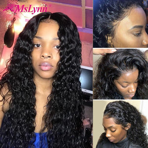 Water Wave Wig Lace Front Human Hair Wigs  Curly